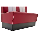 thumbnail of Americano Retro Eckbank | 224x224 cm | Dinerbank Set Rot & Weiß | Gastro Sitzbank mit Ecke