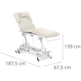 thumbnail of physa Massageliege elektrisch - 3 Motoren - 300 W - 185 x 67 x 62 - 84 cm - 200 kg - weiß/beige