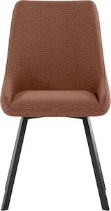 thumbnail of Fox Indoor-Sessel mit rostfarbenem Mikrofaser-Sitz und -Rückenlehne, robustem Metallrahmen und modernem Design – Fox