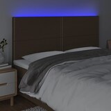 thumbnail of vidaXL LED Kopfteil Dunkelbraun 180x5x118/128 cm Stoff