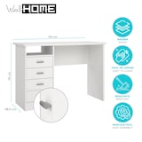 thumbnail of WellHome - Mesa de Escritorio con 4 Cajones en color Blanco 111 x 49 x 76 cm - Segre White