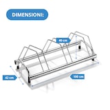 thumbnail of Andrys - Rastrelliera Porta Biciclette a Terra Inclinato, con Tappi, Zincato a Freddo, Colore Argento, 100 x 42 x 40 cm, 3 Posti