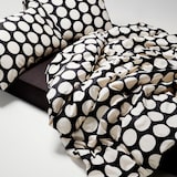 thumbnail of Benetton - 4-teiliges Doppelbett-Set (Bettbezug 210 x 230 cm, Spannbettlaken 120 x 200 cm und 2 Kissenbezüge 50 x 80 cm) 100 % schwarze Baumwolle