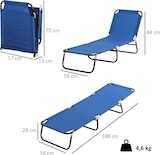 thumbnail of Tumbona Plegable Reclinable con Ángulo Ajustable de 5 Posiciones para Jardín Exterior Piscina Terraza Camping Carga 120 kg 188x56x28 cm