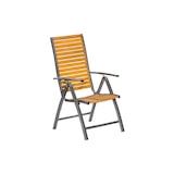 thumbnail of Merxx Santorin Klappsessel Rückenlehne 5-fach verstellbarAluminium mit  Akazienholz