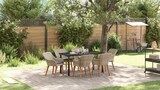 thumbnail of vidaXL Essgruppe 7 pcs Hellgrau und Schwarz 160 x 80 x 74 cm