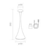 thumbnail of Nudrop Akku-Tischleuchte, 29 cm goldfarben
