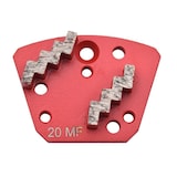 thumbnail of Confezione da 6 Segmento diamantato per la rimozione di rivestimenti duri e grossolani (ZigZag, 16/20) - Lucidatura media dei pavimenti