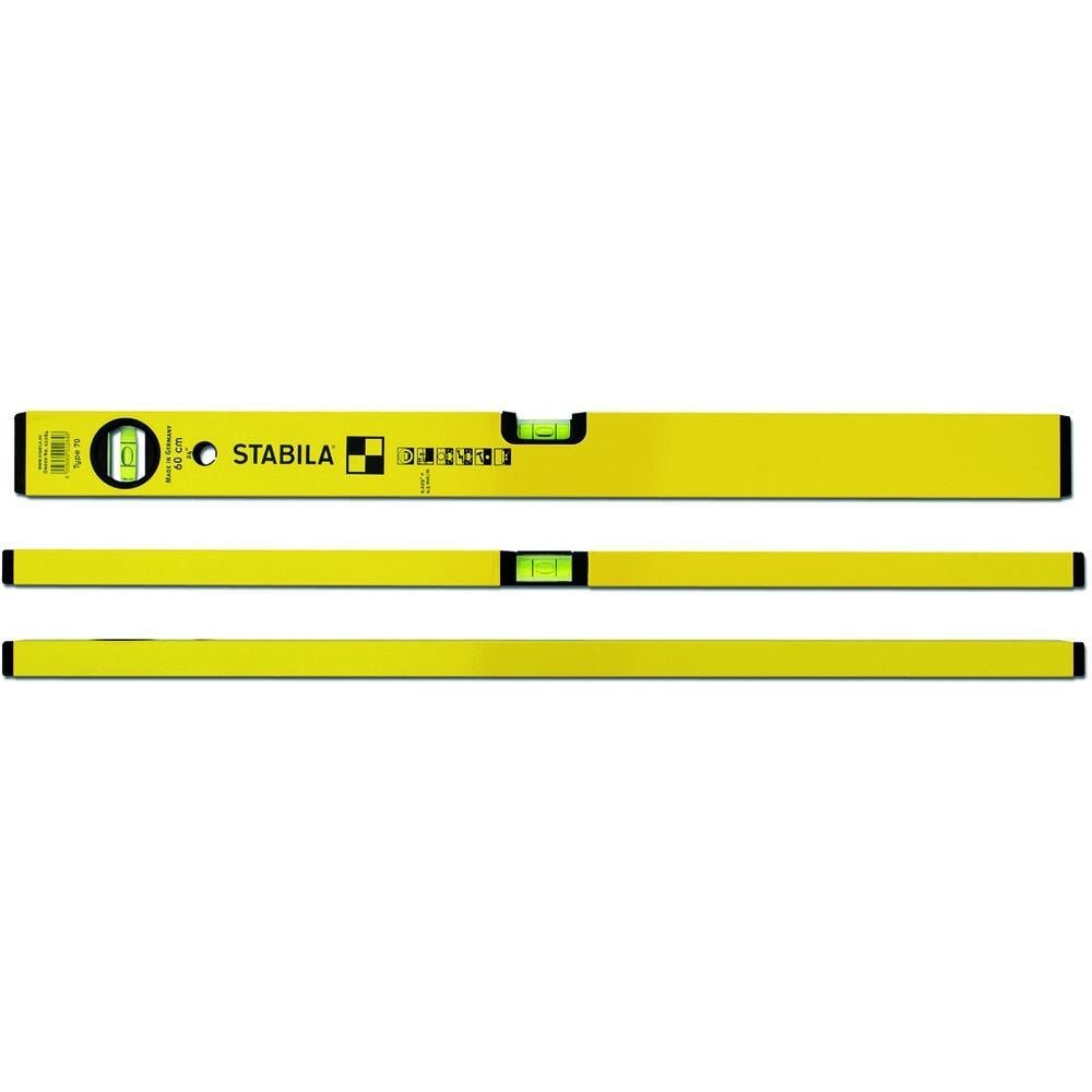 STABILA   Serie 70 - Wasserwaage 100cm, gelb, Aluminium-Rechteckprofil,