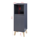 thumbnail of Helloshop26 - 5-teiliges Badezimmer-Aufbewahrungsmöbelset graue Holzoptik 03_0009424