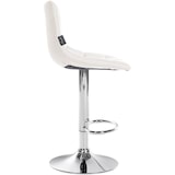 thumbnail of Banco de bar Jerry em imitação de pele branco/cromo
