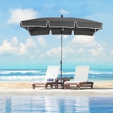 thumbnail of Sombrilla de jardín de aluminio 2x1,3x2,5 m parasol de jardín rectangular con función de inclinación para terraza patio exterior gris