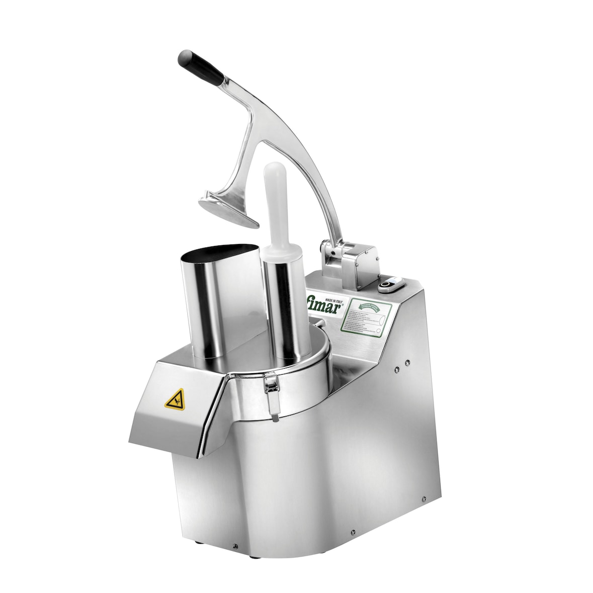 Tagliaverdure elettrico professionale da tavolo, realizzato con carrozzeria in acciaio inox, senza dischi, V 400/3+N, kw 0,37, mod.TV3000N-M