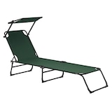 thumbnail of Helloshop26 - Tumbona plegable con parasol acero PVC poliéster 187 cm gris claro 03_0000988