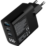 thumbnail of InLine® USB PD Netzteil, GaN Ladegerät, 3-Port, USB-C + USB-A, 65W, mit Display