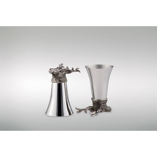 Becher Hirsch H 13,0 cm D 7,5 cm 200ml Edelstahl