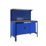 thumbnail of SimonRack Banco de Trabajo Taller, 1210x610 mm, Panel Perforado y Cabina, Capacidad Carga 600 kg, Azul - BT-3