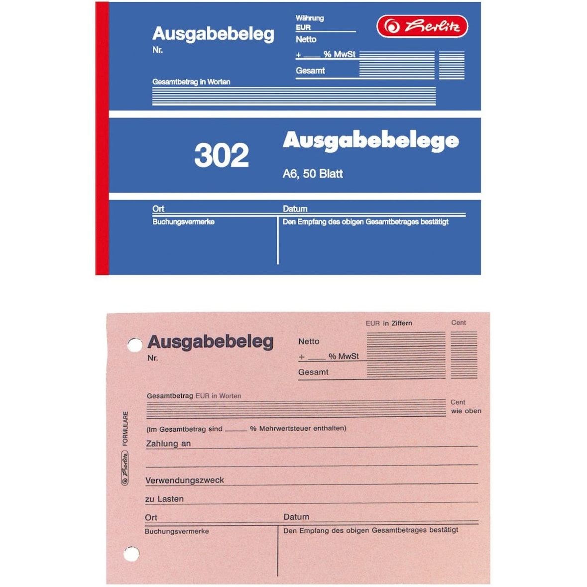 Formularbuch Ausgabebeleg A6 302 50 Blatt