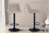 thumbnail of Décoshop26 - Barhocker x1 schwarzes Metallgestell taupefarbener Stoffsitz mit Ziernähten 10_0005448