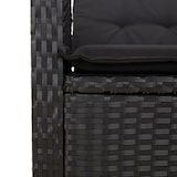 thumbnail of vidaXL Tuinstoelen 2 st verstelbaar met kussens poly rattan zwart