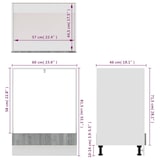 thumbnail of vidaXL Herdumbauschrank Lyon Grau Sonoma 60x46x81,5 cm Holzwerkstoff