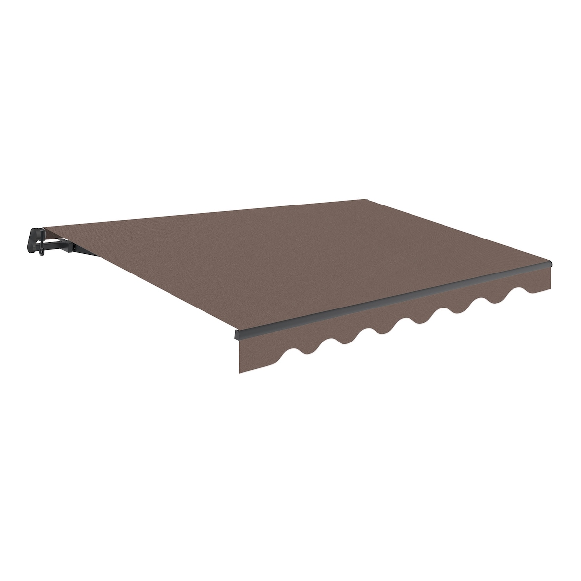 Wasabi - Toldo Exterior Enrollable 3x2,5 Taupe Poliéster – Estructura Aluminio Antracita Inclinación Regulable