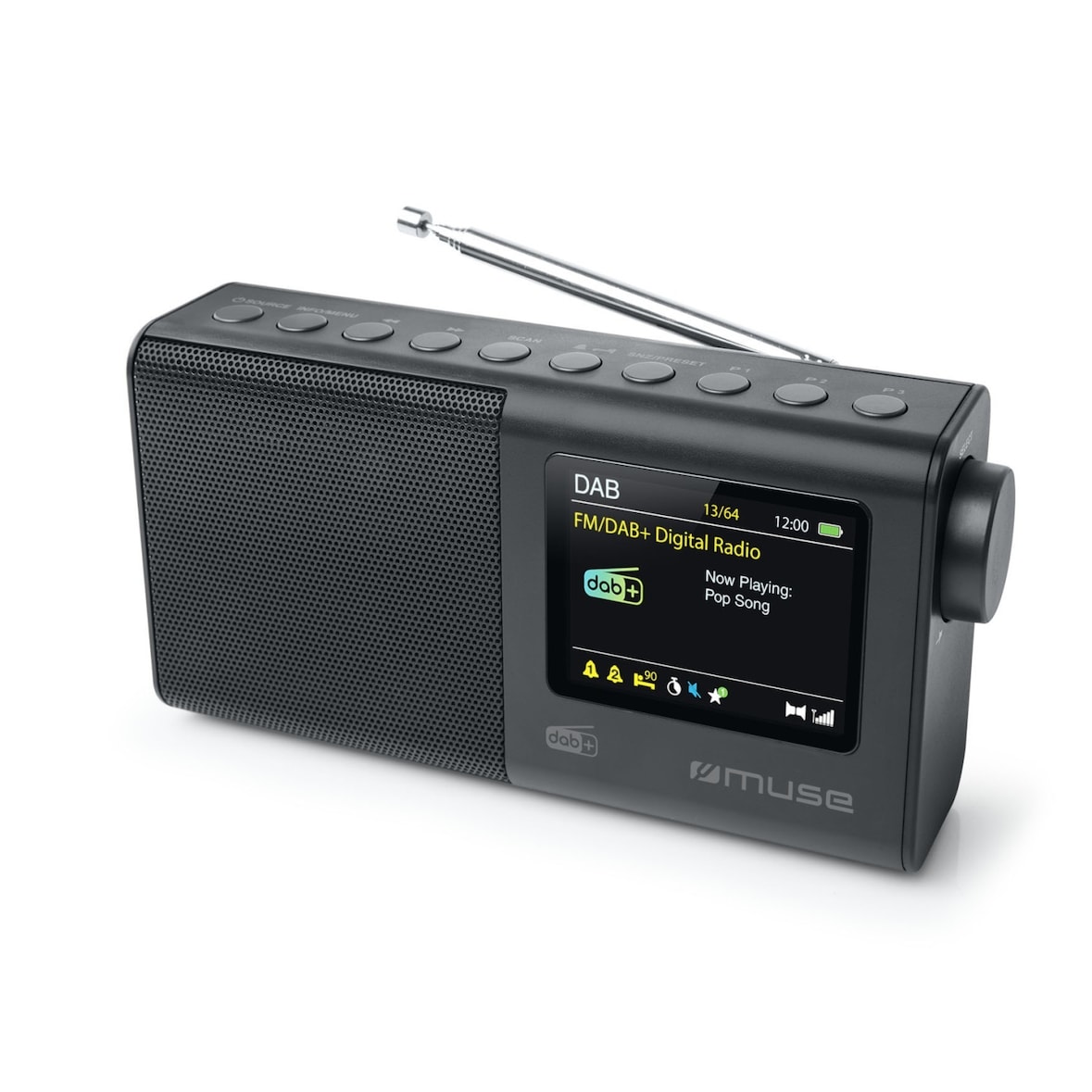 RADIO DAB+ / FM MUSE M-117-DB - Radio à lecture numérique FM, DAB/DAB+ - 3W - Ecran couleur 2.8" TFT LCD avec intensité réglable