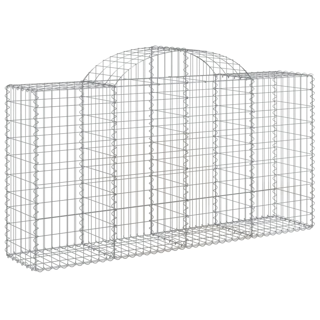 vidaXL Gabionen mit Hochbogen 6 Stk. 200x50x100/120cm Verzinktes Eisen