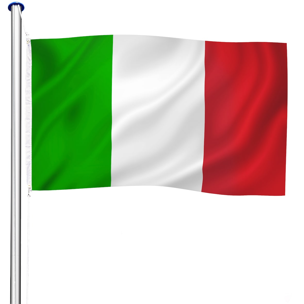tectake Asta di alluminio per bandiera regolabile in altezza - Italia - 402849