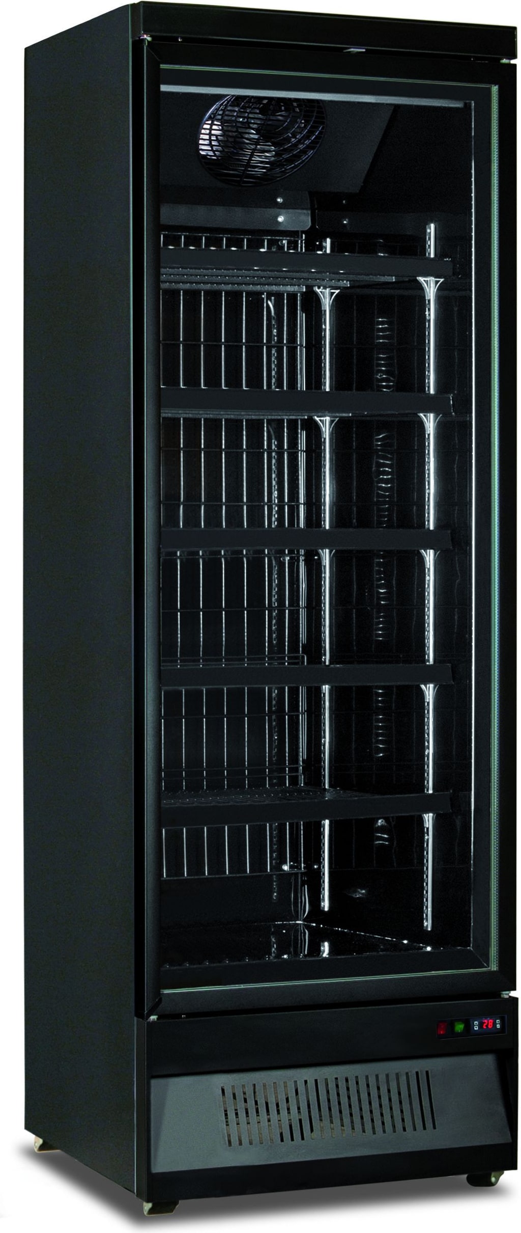 KLIMAITALIA Kein frostmontierter Gefrierschrank. Axialer Lüftermotor und elektronischer Temperaturregler. Temperatur -18°C/-22°C. MR75BT1BLK