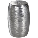 thumbnail of Beistelltisch 30x49,5x30cm Aluminium Silber Dekotisch orientalisch rund, Kleiner Hammerschlag Abstelltisch, Designer Ablagetisch Metall modern,