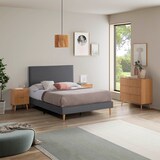 thumbnail of Base tapizada Aura 160x200 cm  Gris Oscuro, 30 cm Altura