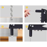 thumbnail of Pistola de rebites rebitador Brocas de 4 tamanhos 2,4 mm 3,3 mm 4,0 mm 4,8 mm para uso industrial e doméstico, rebites incluídos