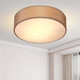 thumbnail of Monzana Deckenlampe Taupe 38cm 2-flammig E27 Deckenleuchte Wohnzimmer Schlafzimmer Stoffdeckenlampe