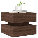thumbnail of vidaXL Salontafel met LED-verlichting 50x50x40 cm bruin eikenkleur