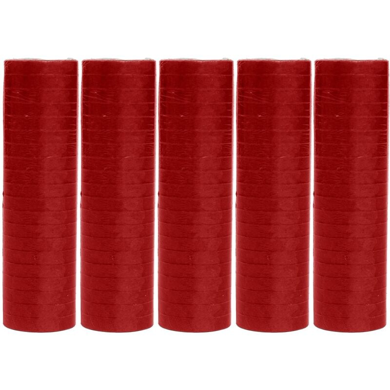 5 Rollen Papier Luftschlangen bordeuax rot | schwer entflammbar