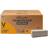 thumbnail of Papierhandtücher Natural, 4800 Blatt, 1-lagig, V-Falz, 25x23cm, 100% Altpapier