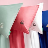 thumbnail of Benetton - Conjunto de cama king 4 peças: lençol plano (260x280cm), lençol justo (200x200cm), 2 fronhas (50x80cm) 100% algodão verde
