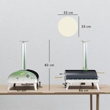 thumbnail of Outsunny mini horno de pizza exterior portátil horno de leña con piedra refractaria Ø33 cm termómetro y bandeja giratoria para terraza camping