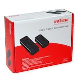 thumbnail of Hub per notebook ROLINE USB 3.2 Gen 1, 4 porte, commutabili singolarmente, nero
