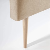 thumbnail of Testiera Oslo rivestita in tela 160x100 cm color beige, gambe di legno