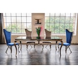 thumbnail of KAWOLA Mesa de comedor AMARA mesa barroca marco de cristal acero inoxidable 200x100cm