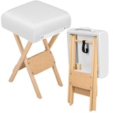 thumbnail of 3 Zonen Massageliege-Set mit 10cm Polsterung, Lagerungsrollen und Holzgestellweiß