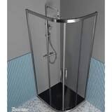 thumbnail of Box Doccia Semicircolare 6mm Scorrevole Anticalcare H200 FS40 - 80x120 - Raggio 38cm