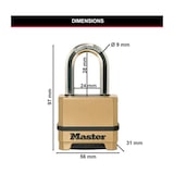 thumbnail of Cadenas Haute Sécurité - Master Lock - M175eurdlf - Combinaison - Zinc - Anse L - Extérieur