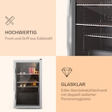 thumbnail of Beersafe XXL Kühlschrank 80 Liter 3 Böden Panoramaglastür Edelstahl Edelstahl