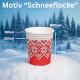 thumbnail of DeinPack 500 Glühweinbecher 200 ml – Winter Pappbecher mit Schneeflocken Motiv