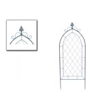 thumbnail of DanDiBo Rankhilfe Metall Rankgitter 120 cm Grau 96193 Kletterhilfe Bodenstecker Blumenhalter Ranksäule