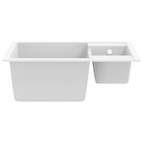 thumbnail of Lavello Da Cucina Doppio Con Foro Troppopieno Bianco In Granito