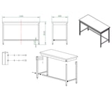 thumbnail of Mesa de trabajo acero inoxidable EASYLINE 850 x 1400 x 600 mm 10128 Vaiotec